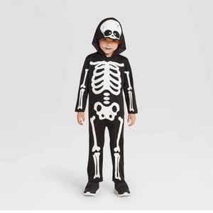 Kids skeleton costume with hood